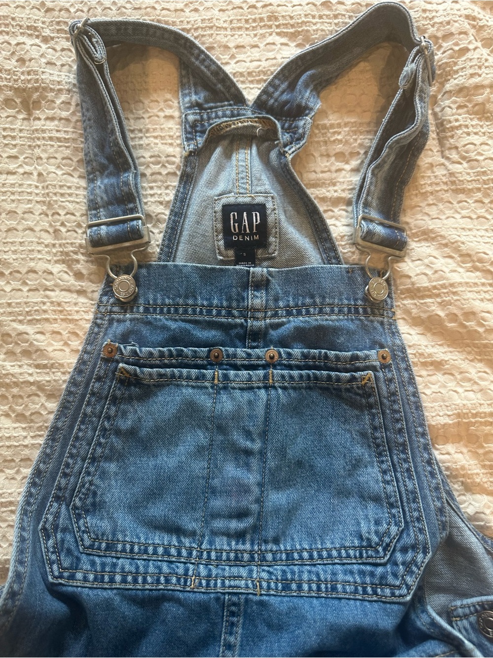 GAP Blue Denim Overall Bib with Adjustable Straps